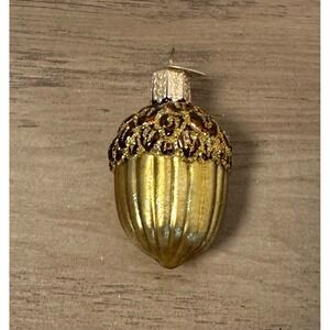 Old World Christmas Glass Blown Acorn Ornament Christmas‎ Holiday Decor